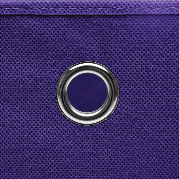10 db lila szövet tárolódoboz fedéllel 32 x 32 x 32 cm