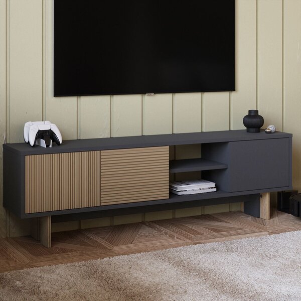 Hanah Home TV állvány Meleg Tölgy Antracit Ravello - Meleg Tölgy, Antracit