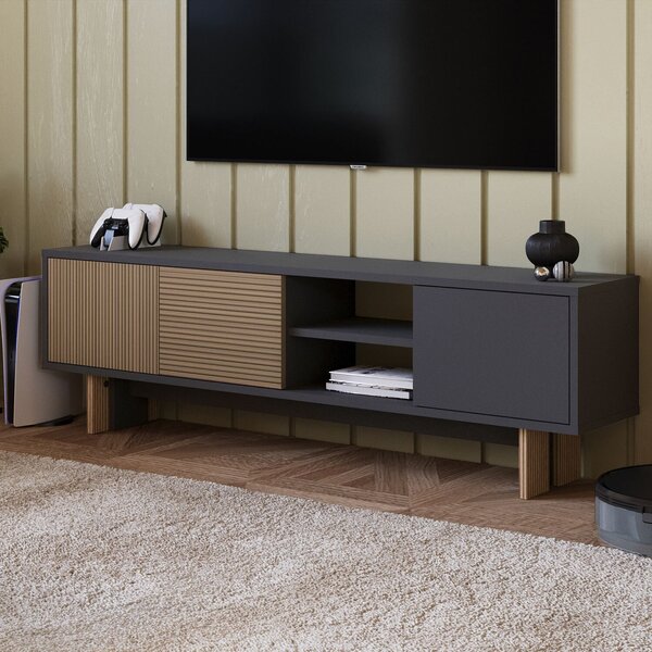 Hanah Home TV állvány Meleg Tölgy Antracit Ravello - Meleg Tölgy, Antracit
