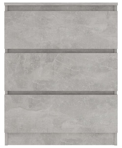 Betonszürke szerelt fa tálalószekrény 60 x 35 x 76 cm
