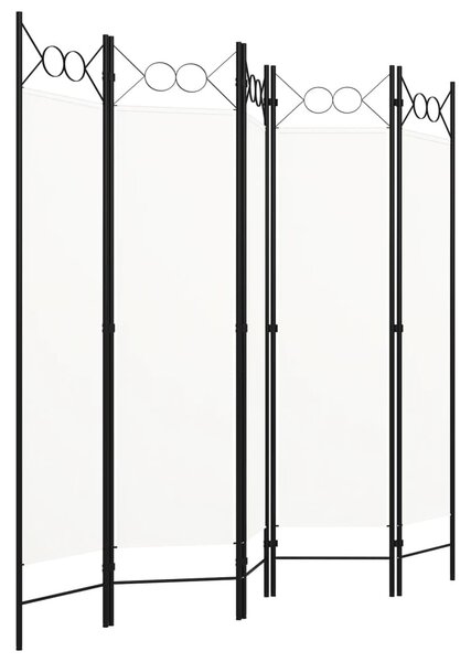 Fehér 5 paneles paraván 200 x 180 cm