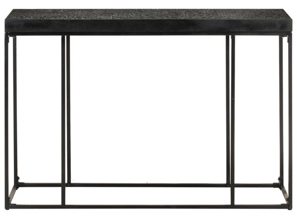 Fekete tömör akácfa és mangófa tálalóasztal 110 x 35 x 76 cm