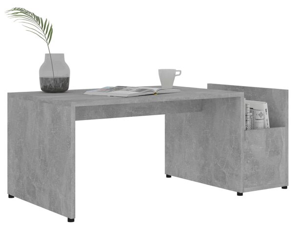 Betonszürke szerelt fa dohányzóasztal 90 x 45 x 35 cm