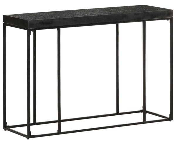 Fekete tömör akácfa és mangófa tálalóasztal 110 x 35 x 76 cm