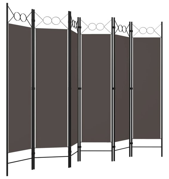 Antracitszürke 6 paneles paraván 240 x 180 cm
