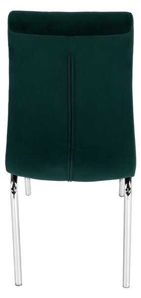 KONDELA Étkezőszék, smaragd Velvet szövet/króm, GERDA NEW