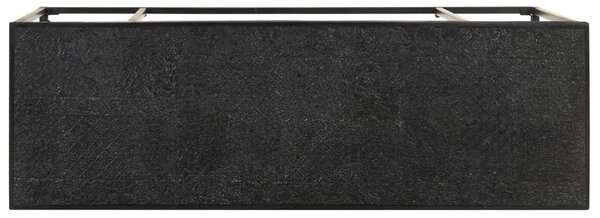 Fekete tömör akácfa és mangófa tálalóasztal 110 x 35 x 76 cm