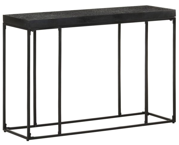 Fekete tömör akácfa és mangófa tálalóasztal 110 x 35 x 76 cm