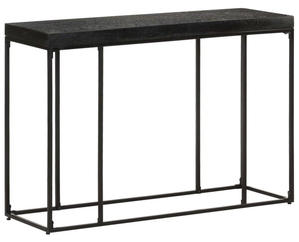 Fekete tömör akácfa és mangófa tálalóasztal 110 x 35 x 76 cm