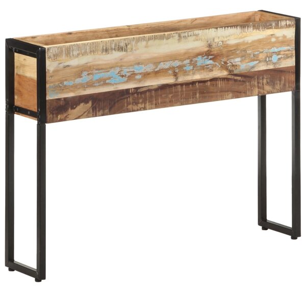 Tömör újrahasznosított fa virágtartó 90 x 20 x 68 cm
