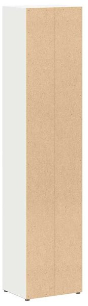 2 db fehér forgácslap CD-tartó szekrény 21 x 16 x 93,5 cm