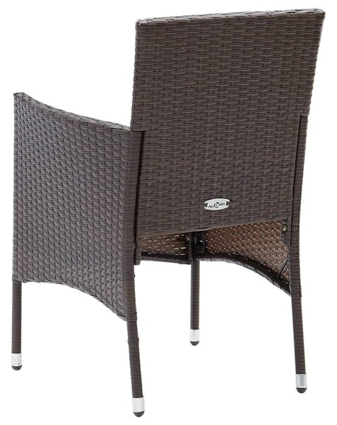 4 db barna kerti polyrattan étkezőszék