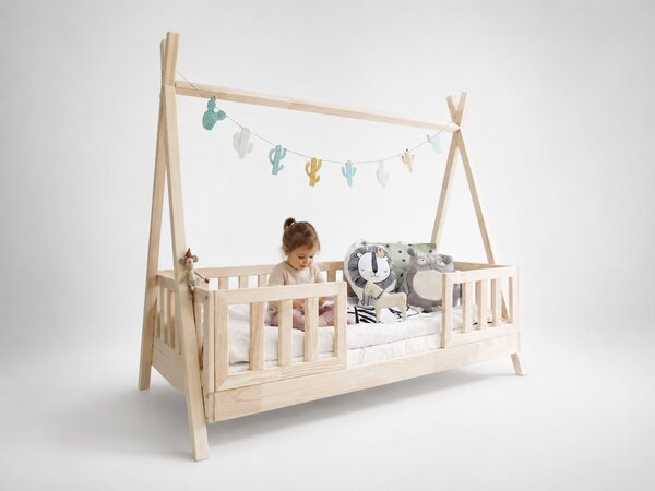 TIPI Duo leesésgátlós gyerekágy 90x190 - natúr