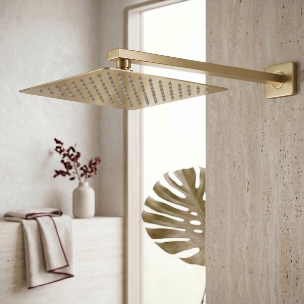 Zuhanykar négyzet alakú REA JS-9022BG 40cm Brush Gold