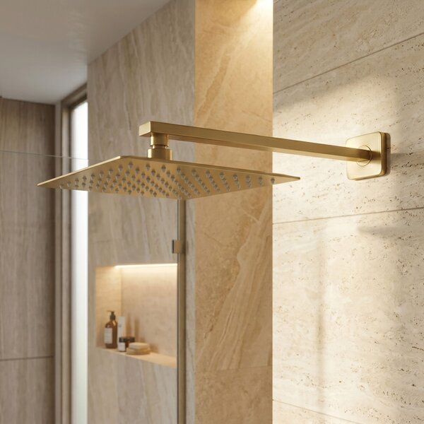 Zuhanykar négyzet alakú REA JS-9022BG 40cm Brush Gold