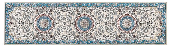 Bézs és kék szőnyeg 80 x 300 cm GORDES