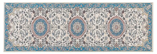 Bézs és kék szőnyeg 80 x 240 cm GORDES