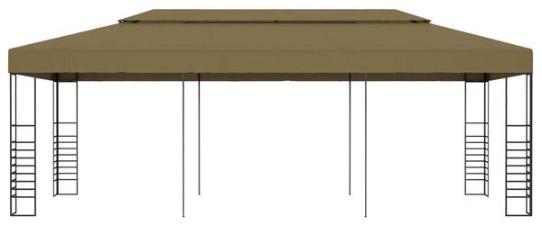 Tópszínű kerti pavilon 6 x 3 x 2,7 m 180 g/m²
