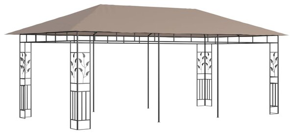 Tópszínű pavilon szúnyoghálóval 6 x 3 x 2,73 m 180 g/m²