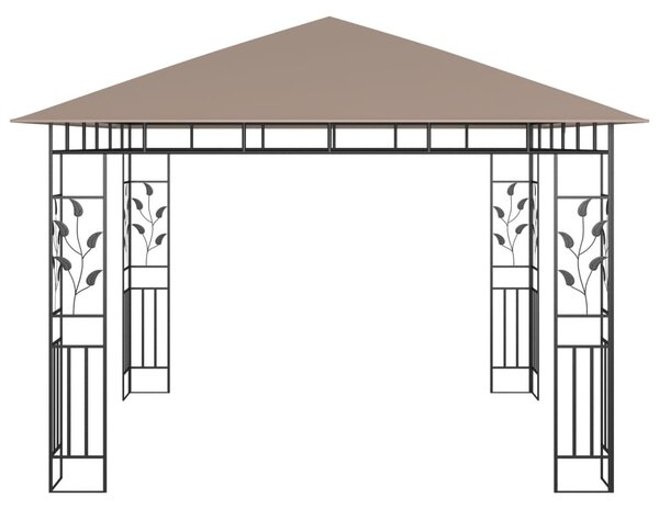 Tópszínű pavilon szúnyoghálóval 3 x 3 x 2,73 m 180 g/m²