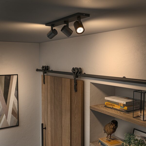 Mennyezeti Lámpa Philips Hue, Philips Hue Runner, dimmable, Fekete, Nappali, Alumínium, Modern
