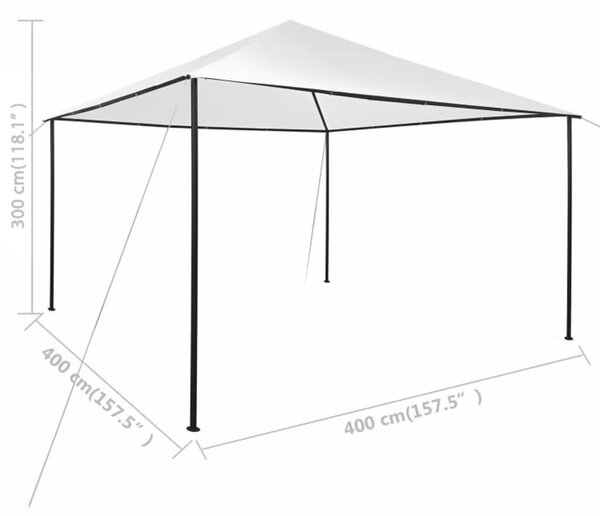Fehér pavilon 4 x 4 x 3 m 180 g/m²