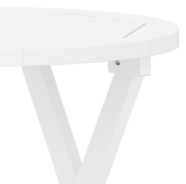 Tömör akácfa összecsukható kerti asztal Ø 46 cm