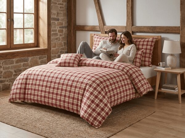 Mikroszálas ágyneműhuzat TARTAN HEART színes Ágyneműhuzat mérete: 70 x 90 cm | 140 x 200 cm