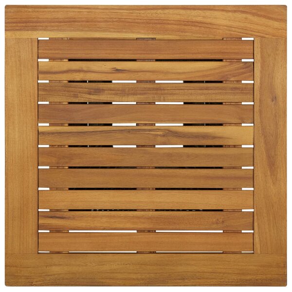 Fekete polyrattan és tömör akácfa bárasztal 60 x 60 x 110 cm