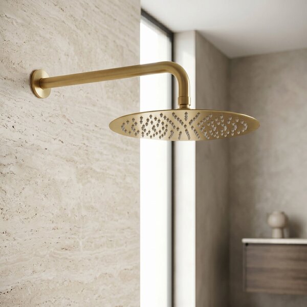 Kerek esőztető zuhanyfej REA JS-P014BG 25cm Brush Gold