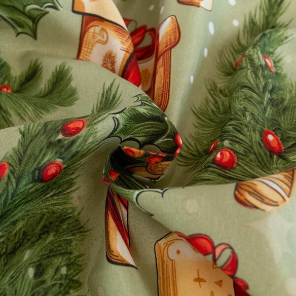 Mikroszálas ágyneműhuzat CHRISTMAS PRESENTS zöld Ágyneműhuzat mérete: 70 x 90 cm | 140 x 200 cm