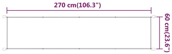 Világoszöld oxford-szövet függőleges napellenző 60 x 270 cm