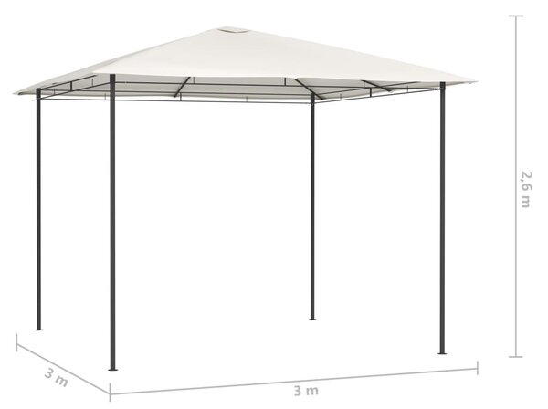 Krémszínű pavilon 3 x 3 x 2,6 m 160 g/m²