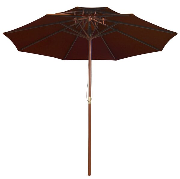 Terrakotta kétszintes napernyő farúddal 270 cm