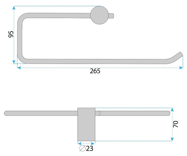 Fürdőszobai akasztó A62310 OTTO Chrome