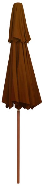 Terrakotta kétszintes napernyő farúddal 270 cm