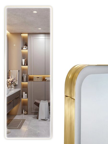 Tükör LED Classico 50x160cm Brush Gold