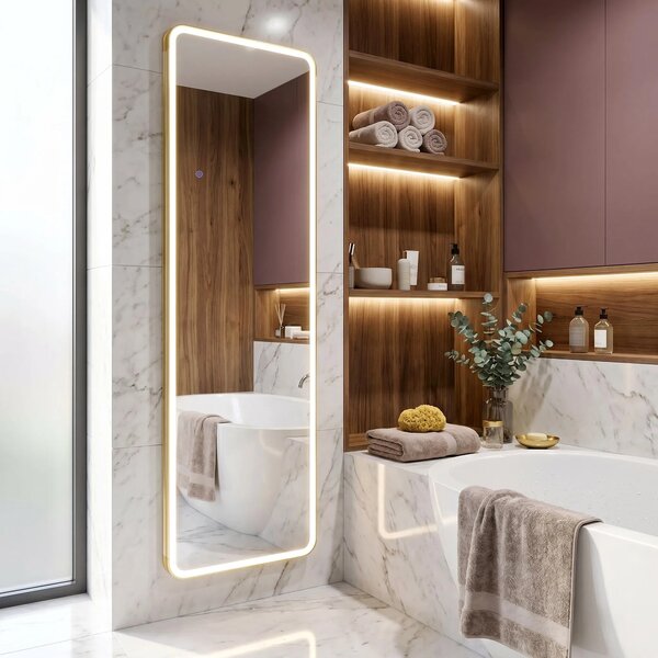 Tükör LED Classico 60x170cm Brush Gold