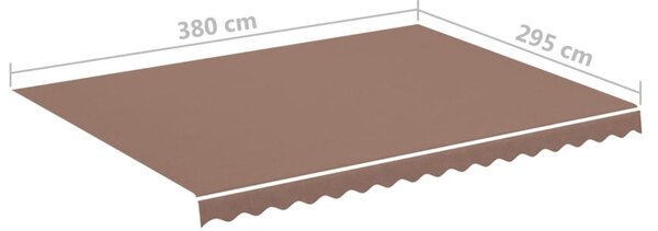 Barna csere napellenző ponyva 4 x 3 m