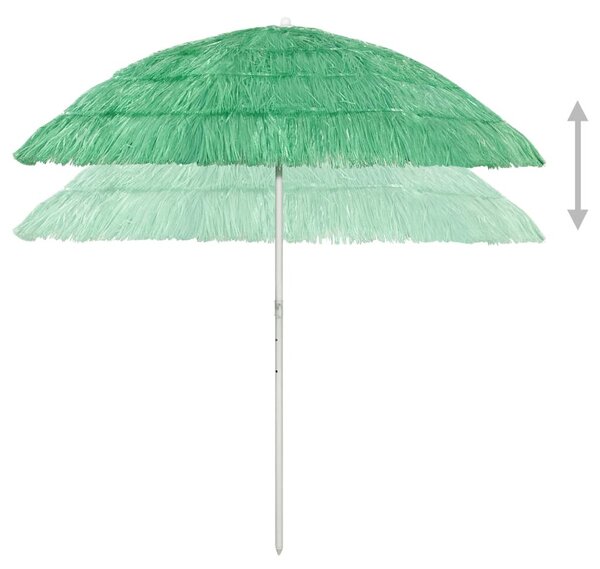 Zöld hawaii stílusú strandnapernyő 240 cm