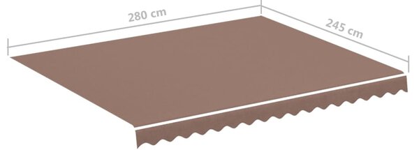 Barna csere napellenző ponyva 3 x 2,5 m