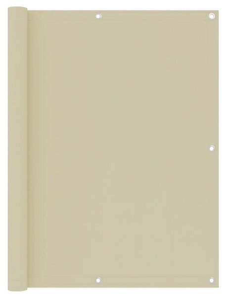 Krémszínű oxford-szövet erkélynapellenző 120 x 600 cm