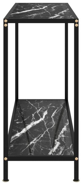 Fekete edzett üveg tálalóasztal 100 x 35 x 75 cm