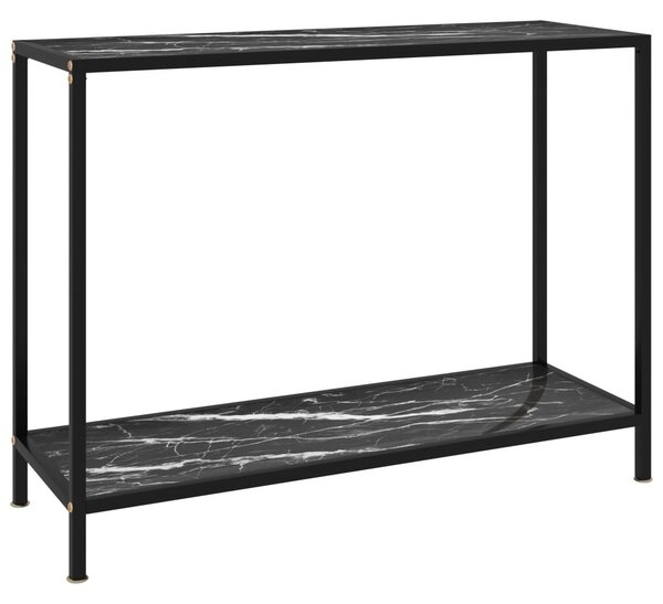 Fekete edzett üveg tálalóasztal 100 x 35 x 75 cm