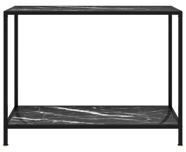 Fekete edzett üveg tálalóasztal 100 x 35 x 75 cm