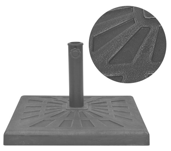 VidaXL négyszög alakú, fekete gyanta napernyő talp 12 kg
