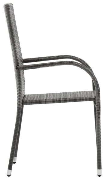 7 részes szürke polyrattan kerti étkezőgarnitúra