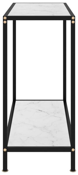 Fehér edzett üveg tálalóasztal 80 x 35 x 75 cm