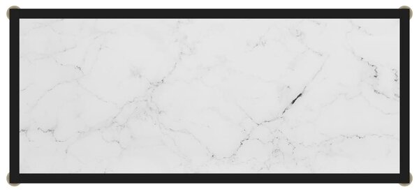 Fehér edzett üveg tálalóasztal 80 x 35 x 75 cm