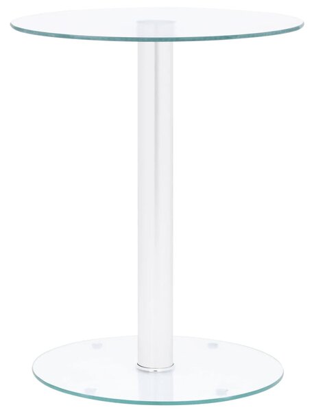 Átlátszó edzett üveg dohányzóasztal 40 cm